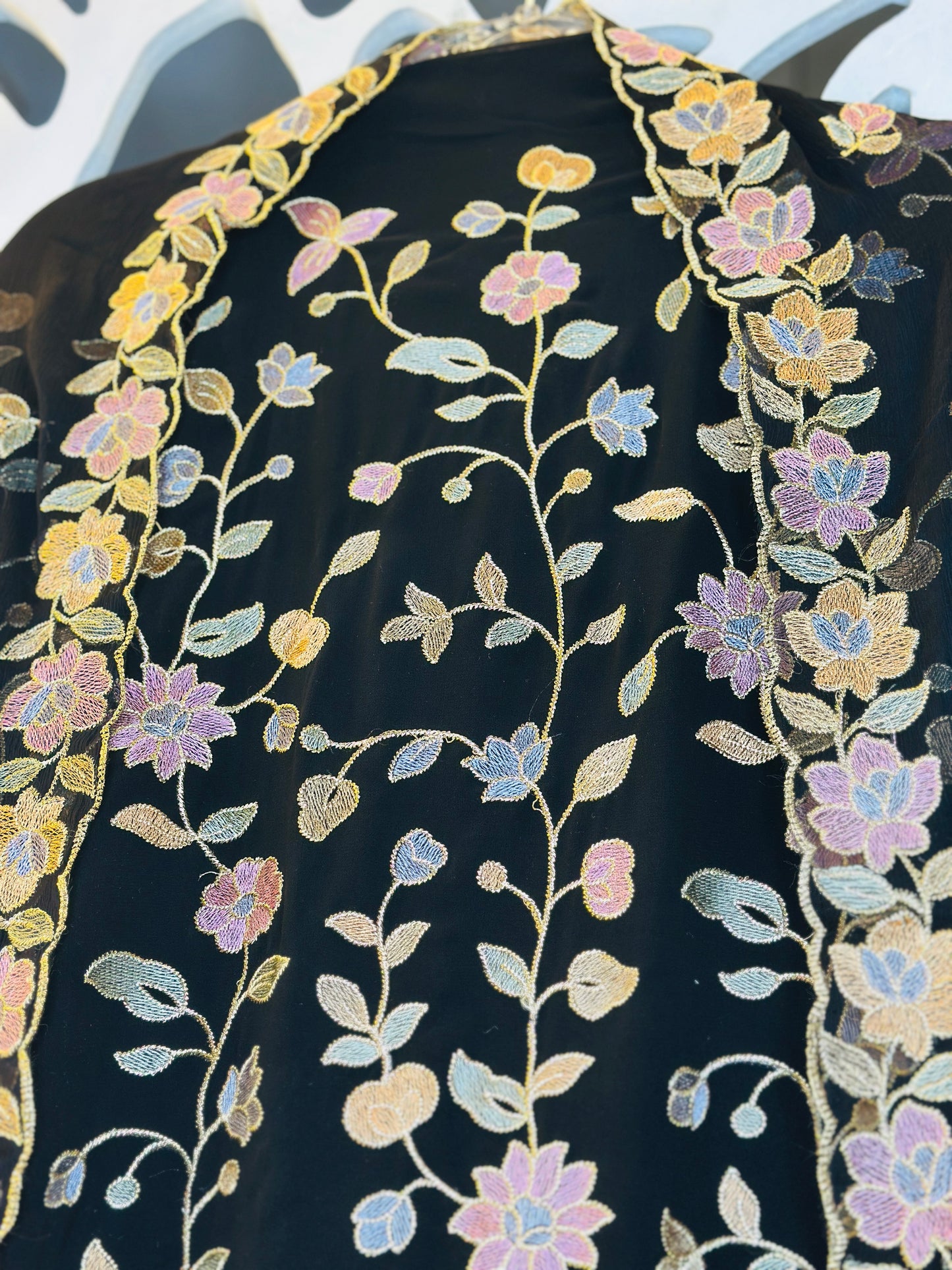 Premium Georgette Beautiful Thread Embroidered Suit With Cut Work Georgette Embroidered Dupatta & Shantoon Bottom