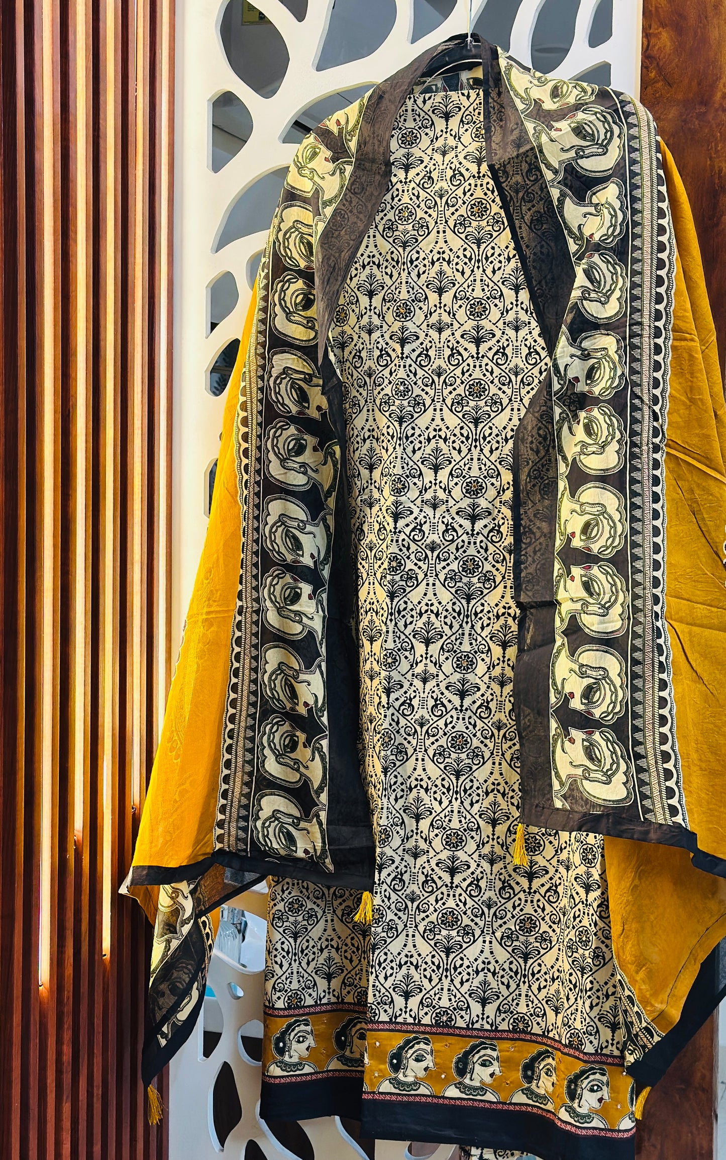 Pure Printed Cotton With Printed Cotton Dupatta